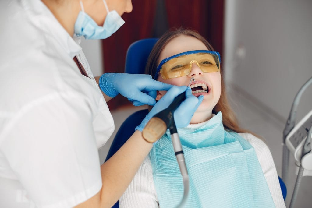 Kid at dentist